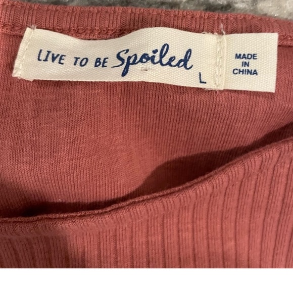 Ribbed Racerback Tank Top LARGE NWOT Live to be Spoiled - Picture 2 of 6